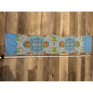 OILILY Silky Paisley Floral Scarf Blue Green Orange Pink Women's‎ Accessories